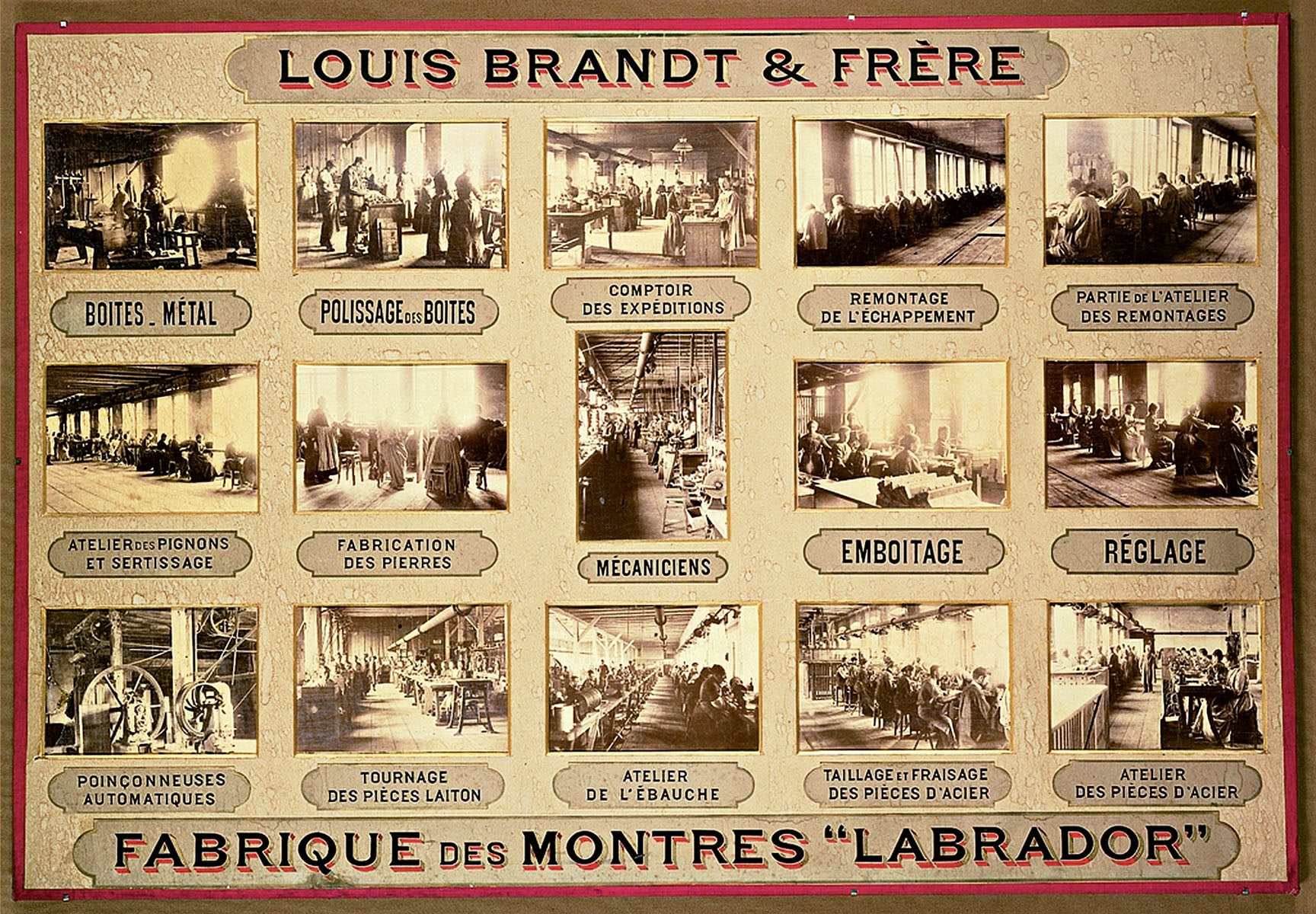 Serial production of Louis Brandt & Fils calibres