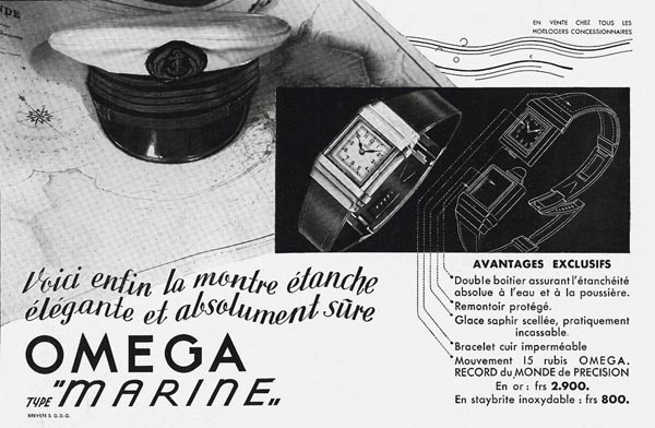 Advertisement for the Marine diver's watch