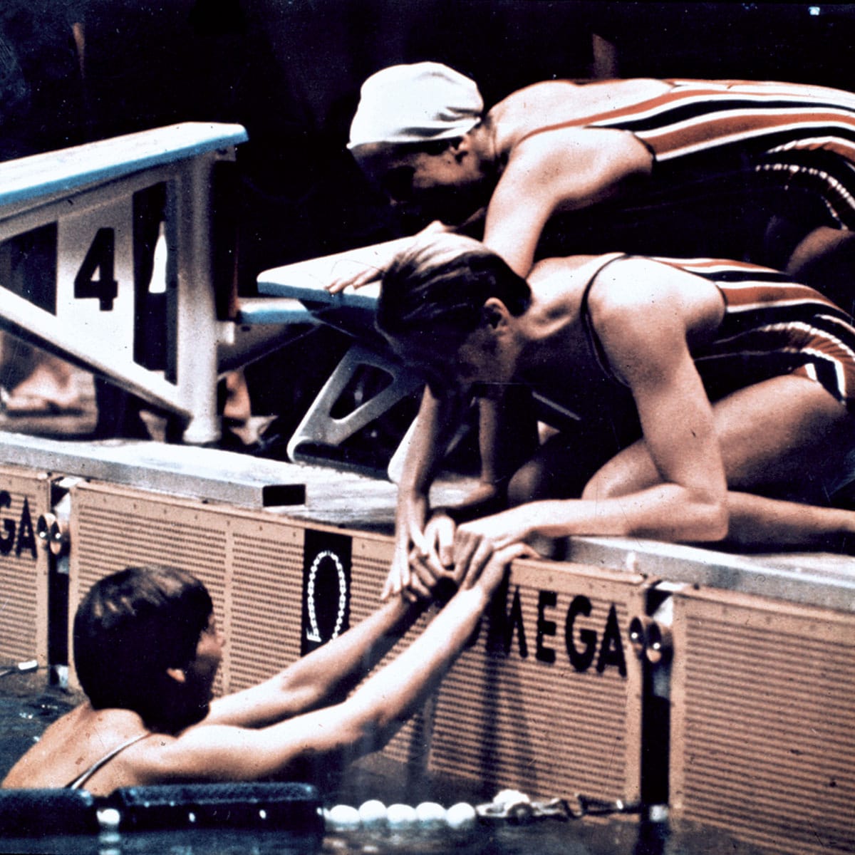OMEGA swimming touchpad during the 1967 Pan-American games