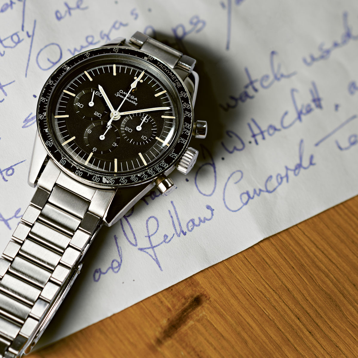 John Hackett’s watch can be seen at the OMEGA Museum