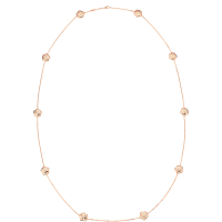 Omega Flower Necklace, 18K red gold, Mother-of-pearl cabochon - SKU N81BGA0204005