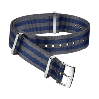 Polyamide 5-stripe grey & blue strap - SKU 031CWZ007884