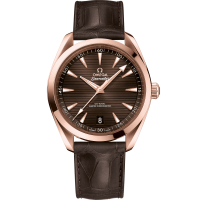 41 mm, Sedna™ gold on leather strap