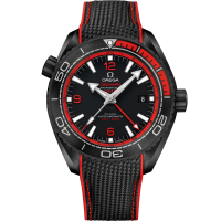 45.5毫米, 黑色陶瓷錶殼 搭配 橡膠錶帶