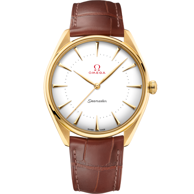 39.5 mm, yellow gold on leather strap - SKU 522.53.40.20.04.001