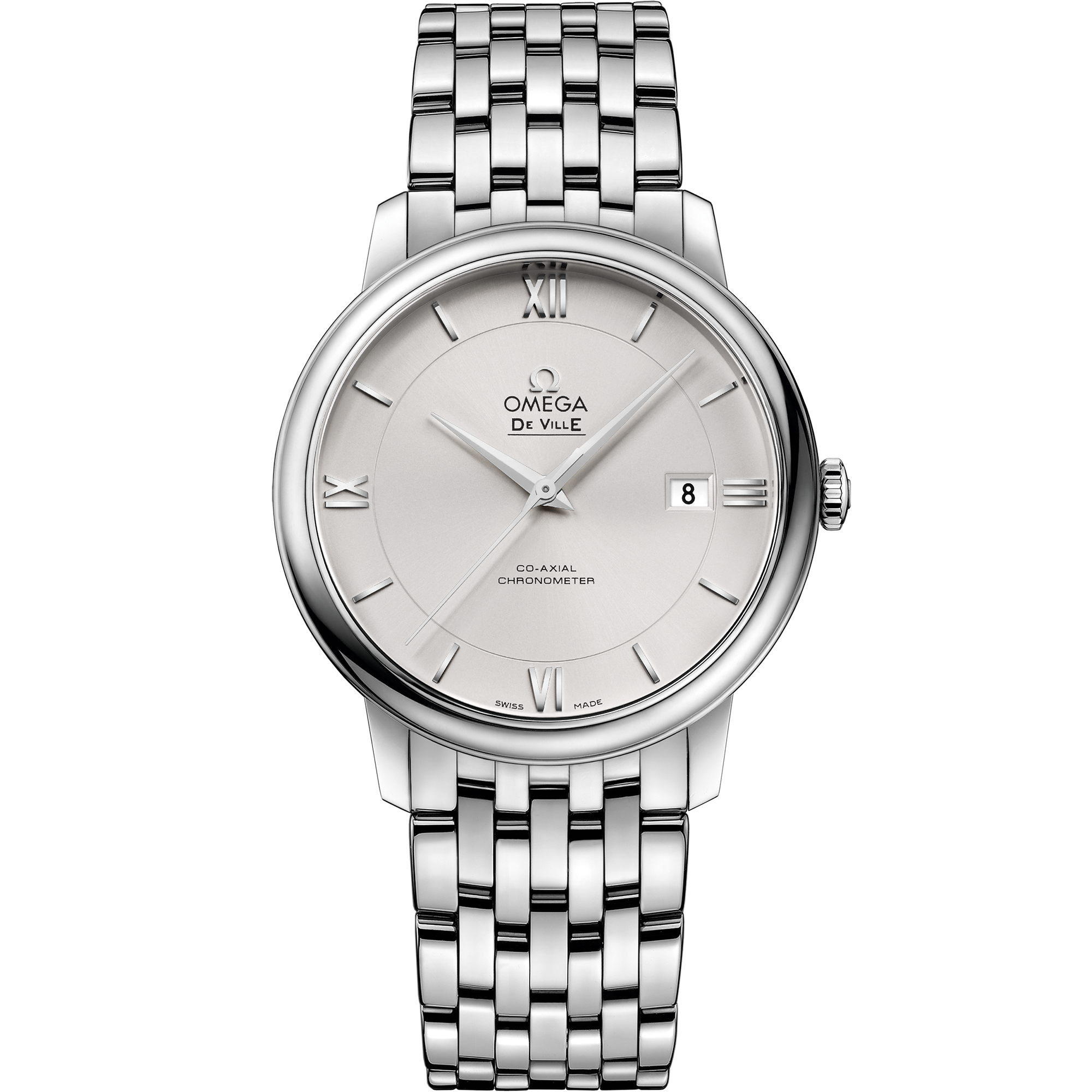 Prestige De Ville steel Chronometer Watch 424.10.40.20.02.003 