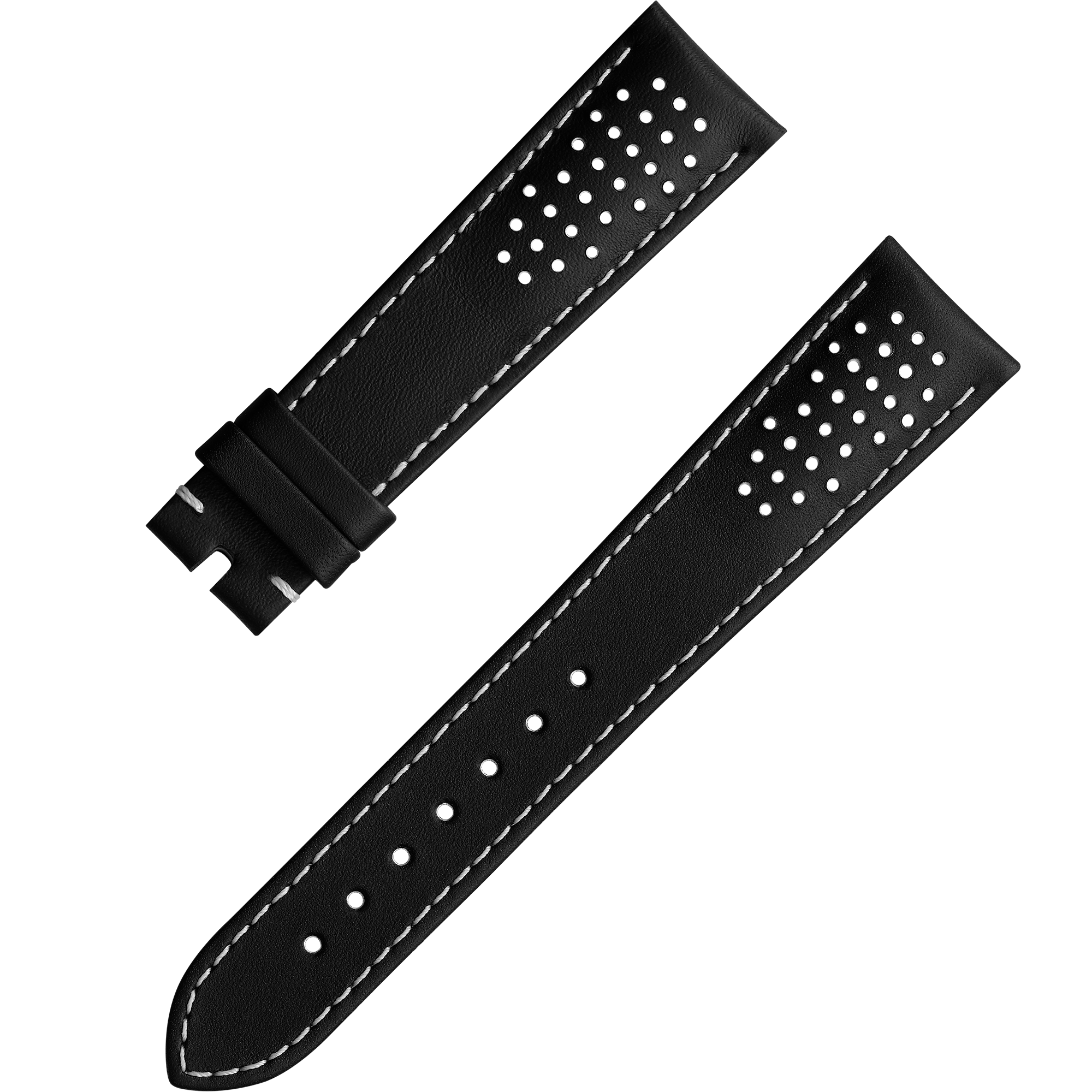 Watch Straps Black leather strap with pin buckle