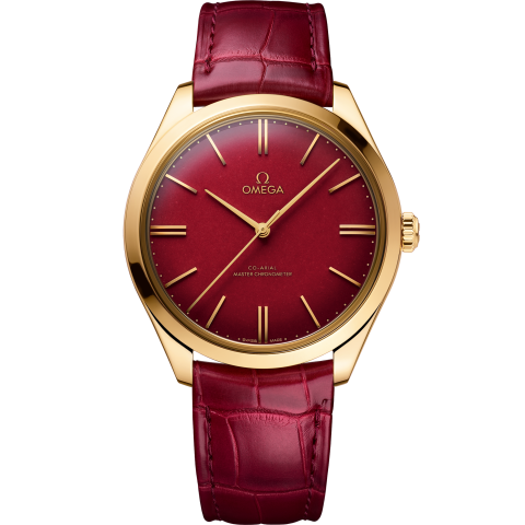 碟飛系列 Trésor系列 40毫米, 黃金錶殼 搭配 皮革錶帶 125週年特別紀念版 - SKU 435.53.40.21.11.001