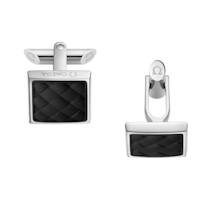 Omega Aqua 袖扣, 黑色橡膠, 不鏽鋼 - C92STA0509705