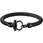 Omega Aqua Sailing Armband aus Edelstahl mit DLC-Beschichtung und schwarzem Kautschuk - B34STA0502703