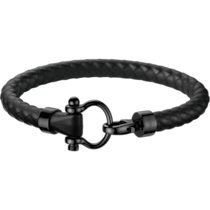 Omega Aqua Sailing bracelet in stainless steel with DLC coating and black rubber - B34STA0502703
