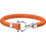Omega Aqua Sailing Armband aus Edelstahl und orangefarbenem Kautschuk - B34STA0509102