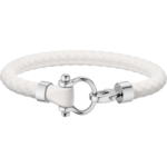 Omega Aqua Sailing Armband aus Edelstahl und weißem Kautschuk - B34STA0509202