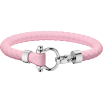 Omega Aqua Sailing bracelet in stainless steel and pink rubber - B34STA0509402