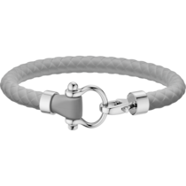 Omega Aqua Sailing bracelet in stainless steel and grey rubber - B34STA0509902