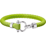 Omega Aqua Sailing bracelet in stainless steel and green rubber - B34STA0510002