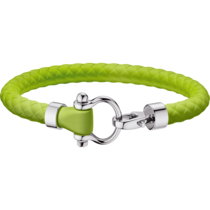 Omega Aqua Sailing bracelet in stainless steel and green rubber - B34STA0510002