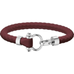 Omega Aqua Sailing bracelet in stainless steel and burghundi rubber - B34STA0513003