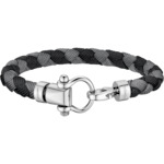 Omega Aqua Bracelet, Black and grey nylon braided, Stainless steel - BA02CW0000103