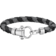 Omega Aqua 手鏈/手鐲, 黑色與灰色編織尼龍, 不鏽鋼 - BA02CW0000103