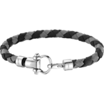 Omega Aqua Armband, Geflochtenes schwarzes und graues Nylon, Edelstahl - BA02CW00001R2