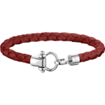 Omega Aqua Sailing bracelet in stainless steel and terracotta braided nylon - BA05CW00001R2