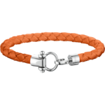 Omega Aqua Sailing bracelet in stainless steel and saffron braided nylon - BA05CW00002R2