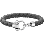 Omega Aqua Sailing bracelet in stainless steel and grey braided nylon - BA05CW0000403
