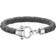 Omega Aqua Sailing bracelet in stainless steel and grey braided nylon - BA05CW0000403