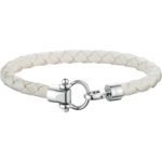Omega Aqua Armband, Edelstahl, geflochtenes, weißes Nylon - BA05CW00004R2