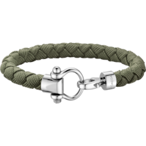 Omega Aqua Sailing bracelet in stainless steel and kaki braided nylon - BA05CW0000603