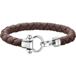 Omega Aqua Sailing bracelet in stainless steel and taupe braided nylon - BA05CW0001003