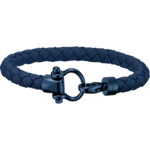 Omega Aqua Sailing Armband aus Edelstahl mit blauer CVD-Beschichtung und geflochtenem Nylon - BA05CW0001803
