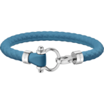Omega Aqua Sailing bracelet in stainless steel and riverside blue rubber - BA05ST0000103