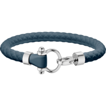 Omega Aqua Sailing bracelet in stainless steel and blue rubber - BA05ST0001003
