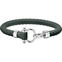 Omega Aqua Sailing手環，不鏽鋼與綠色橡膠 - BA05ST0001103