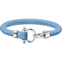 Omega Aqua Sailing手鏈，不鏽鋼與藍色橡膠 - BA05ST0001203