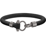 Omega Aqua Bracelet, Black rubber, Titanium - BA05TI0000103