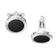 Omega Aqua Cufflinks, Black ceramic, Stainless steel - C607ST0000205
