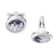 Omega Aqua Cufflinks, Sapphire crystal plates, Stainless steel - C607ST0000405