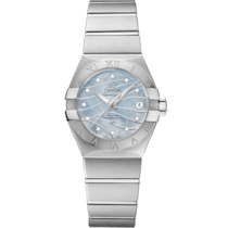 Uhr mit Blau Zifferblatt auf Stahl Gehäuse mit Edelstahlarmband bracelet - Constellation 27 mm, Stahl mit Stahlband - 123.10.27.20.57.001