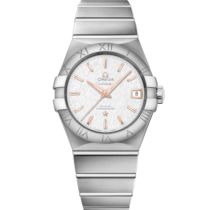 Silver dial watch on Steel case with Steel bracelet - Constellation 38 mm, steel on steel - 123.10.38.21.02.002