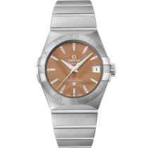 Brown dial watch on Steel case with Steel bracelet - Constellation 38 mm, steel on steel - 123.10.38.21.10.001