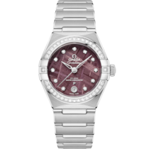 Uhr mit Violett Zifferblatt auf Stahl Gehäuse mit Edelstahlarmband bracelet - Constellation 29 mm, Stahl mit Stahlband - 131.15.29.20.99.001