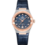 星座系列 29毫米, 不鏽鋼-Sedna™金錶殼 於 皮革錶帶 - 131.23.29.20.99.003