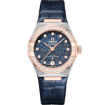 Constellation 29 mm, acier - or « Sedna™ » sur bracelet en cuir - 131.28.29.20.99.003