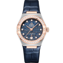 星座系列 29毫米, 不鏽鋼-Sedna™金錶殼 於 皮革錶帶 - 131.28.29.20.99.003
