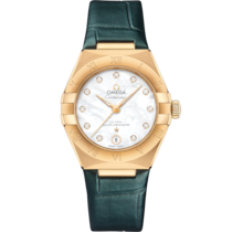 Constellation 29 mm, yellow gold on leather strap - 131.53.29.20.55.001