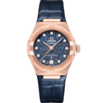 星座系列 29毫米, Sedna™金錶殼 於 皮革錶帶 - 131.53.29.20.99.001
