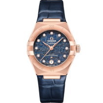 星座系列 29毫米, Sedna™金錶殼 於 皮革錶帶 - 131.53.29.20.99.001